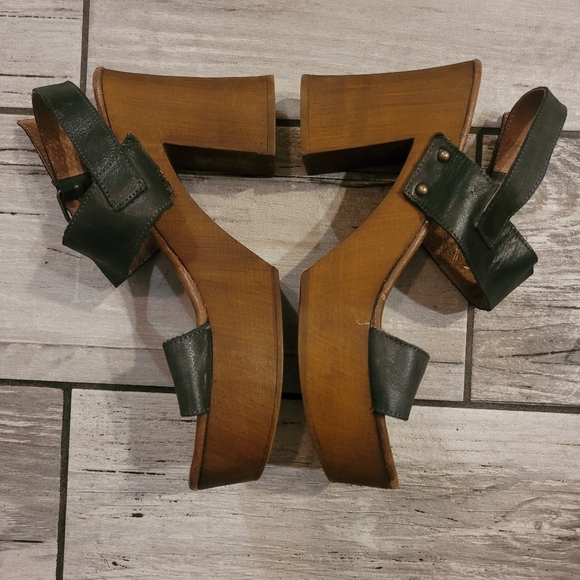 Musse & Cloud Leiza black Leather Platform Sandals Women's US 9 Made in Spain - Picture 7 of 14